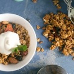 52138966 - granola with apple, oatmeal and dried fruits