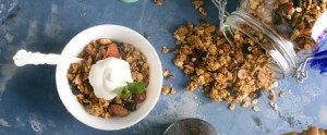 52138966 - granola with apple, oatmeal and dried fruits